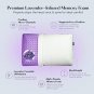 - Lavender Zen Memory Foam Pillow for Sleeping - Essential Lavender Oil Infused,