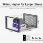 Large Shoe Organizer Storage Boxes for Closet, Fit Size 11, Clear Plastic Stacka