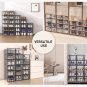 Large Shoe Organizer Storage Boxes for Closet, Fit Size 11, Clear Plastic Stacka