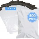 . Poly Mailers 12X15.5 | 500 Pcs Bulk | Shipping Envelopes/Shipping Bags | White