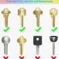Uniclife 32 Pcs Key Cap Covers 1 Inch Key Head Protectors Soft Flexible Key Iden