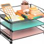 Desk Paper Letter Tray Organizer, 3 Tier Office File Folder Holder for Letter/A4