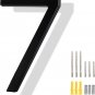 5.8 Inches Floating House Number for Outside, 7, Modern Black Shadow Address Num