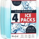 Cool Coolers by Fit + Fresh, Reusable & Long-Lasting Slim Ice Packs, Perfect Add