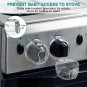 Stove Knob Covers for Child Safety (5 + 1 Pack) Double-Key Design and Upgraded U