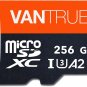 256GB Microsdxc UHS-I U3 4K UHD Video High Speed Transfer Monitoring SD Card wit