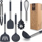 Dishwasher Safe Silicone Cooking Utensils - Heat Resistant Kitchen Utensil Set w