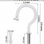 Etoolia 20 Pcs Ceiling Hooks for Hanging Plants - 2.9 Inches Plant Hooks Heavy D