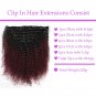 Virgin Human Hair Afro Kinky Curly Clip in Hair Extensions 120 Gram 7 Pieces Hum