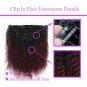 Virgin Human Hair Afro Kinky Curly Clip in Hair Extensions 120 Gram 7 Pieces Hum