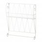 Accent Plus Scrolled White Wire Wall Shelf