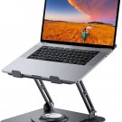 Laptop Stand for Desk, Adjustable Computer Stand with 360° Rotating Base, Ergono