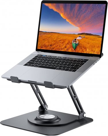 Laptop Stand for Desk, Adjustable Computer Stand with 360&Acirc;&deg; Rotating Base, Ergono