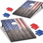Wild Sports 2’X3’ Cornhole Outdoor Game Set, USA Flag MDF Wood with All-Weather