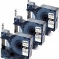 3 Pack A45013 Refill Replace for Dymo D1 45013 S0720530S Label Tape 1/2 Inch X 2