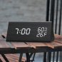 Digital Alarm Clock, with Wooden Electronic LED Time Display, 3 Alarm Settings,