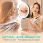 Updated 10X Magnifying Lighted Makeup Mirror with Touch Control LED Lights, 360