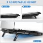 Laptop Cooling Pad, Laptop Cooler with 6 Quiet Led Fans for 15.6-17 Inch Laptop