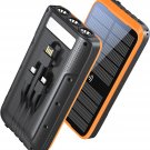 Solar-Charger-Power-Bank - Portable Charger,43800Mah Qc3.0 Fast Charging Qi 10W