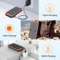 Solar-Charger-Power-Bank - Portable Charger,43800Mah Qc3.0 Fast Charging Qi 10W
