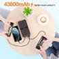 Solar-Charger-Power-Bank - Portable Charger,43800Mah Qc3.0 Fast Charging Qi 10W