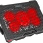 Laptop Fan Cooling Pad for 15.6-17.3 Inch Laptops, 5 Cooler Fans with Red Lights