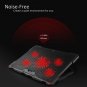 Laptop Fan Cooling Pad for 15.6-17.3 Inch Laptops, 5 Cooler Fans with Red Lights