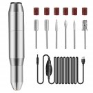 Nail Drill Set,Delifo Electric Portable Nail File Drills Kit with 6 Heads & 6 Sa