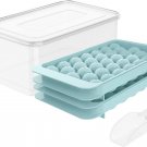 Round Ice Cube Tray with Lid & Bin Ice Ball Maker Mold for Freezer with Containe