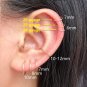 14K Gold Filled Small Hoop Earrings for Cartilage Nose, Tiny Thin 7Mm Piercing H