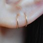 14K Gold Filled Small Hoop Earrings for Cartilage Nose, Tiny Thin 7Mm Piercing H