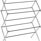 Foldable Laundry Rack for Air Drying Clothing - 41.8" X 29.5" X 14.5", Chrome