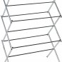 Foldable Laundry Rack for Air Drying Clothing - 41.8" X 29.5" X 14.5", Chrome