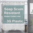 Clear Shower Curtain Liner, 72X72 Plastic Shower Curtain Liner, EVA Waterproof S