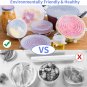 Silicone Stretch Lids, 18 Pack Reusable Silicone Lids, Silicone Bowl Covers, 6 S