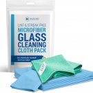 Microfiber Glass Cleaning Cloths | Streak Free Windows & Mirrors | Lint Free Tow