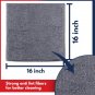 Microfiber Cleaning Cloth Grey - 12Pcs (16X16 Inch) High Performance - 1200 Wash