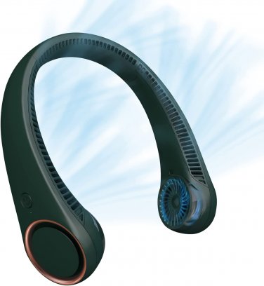 Portable Neck Fan,Hands Free Bladeless Fan,Cooling Personal Fan,3 Speeds Adjustm
