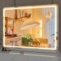 Vanity Mirror with Lights, 32" X 22" LED Makeup Mirror, Lighted Makeup Mirror wi