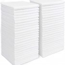 Microfiber Cleaning Cloths White-50Pk, Strong Water Absorption, Lint-Free, Scrat