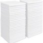 Microfiber Cleaning Cloths White-50Pk, Strong Water Absorption, Lint-Free, Scrat