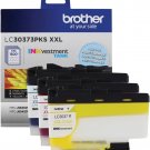 Brother Genuine LC30373PKS, 3-Pack Super High-Yield Color Inkvestment Tank Ink C
