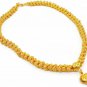 Heart Pikun Flower 22K 23K 24K Thai Baht Yellow Gold GP Necklace Pendant Jewelry