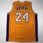 Facsimile Autographed Kobe Bryant #24 Los Angeles LA Yellow Reprint Laser Auto B