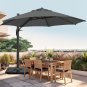 12 FT Cantilever Patio Umbrellas Outdoor Large Offset Umbrella W/ 36 Month Fade