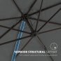 12 FT Cantilever Patio Umbrellas Outdoor Large Offset Umbrella W/ 36 Month Fade