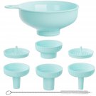 Wide Mouth Kitchen Funnel,  Food Grade Plastic Cooking Canning Funnel with 4 Siz