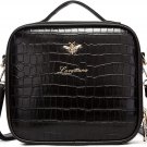Travel Makeup Bag, Leather Makeup Train Case Cosmetic Organizer for Makeup Brush