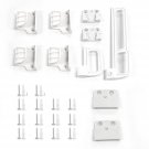 Retractable Baby Gate Hardware Replacement Parts Kit (White) Full Set Wall Mount