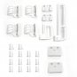 Retractable Baby Gate Hardware Replacement Parts Kit (White) Full Set Wall Mount